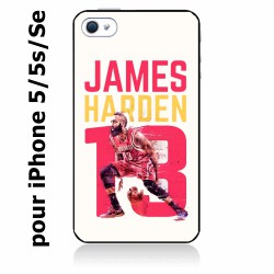Coque noire pour IPHONE 5/5S et IPHONE SE.2016 star Basket James Harden 13 Rockets de Houston