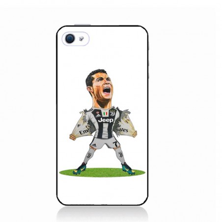 Coque noire pour IPHONE 5/5S et IPHONE SE.2016 Cristiano Ronaldo Juventus Turin Football - Ronaldo super héros