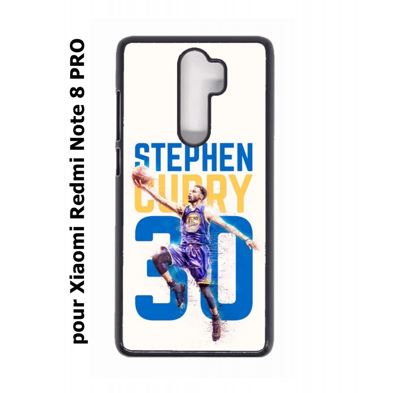 Coque noire pour Xiaomi Redmi Note 8 PRO Stephen Curry Basket NBA Golden State