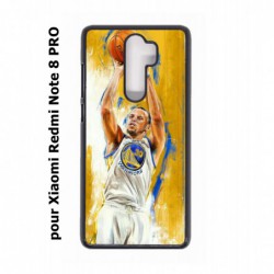 Coque noire pour Xiaomi Redmi Note 8 PRO Stephen Curry Golden State Warriors Shoot Basket