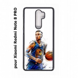 Coque noire pour Xiaomi Redmi Note 8 PRO Stephen Curry Golden State Warriors dribble Basket