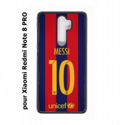 Coque noire pour Xiaomi Redmi Note 8 PRO maillot 10 Lionel Messi FC Barcelone Foot