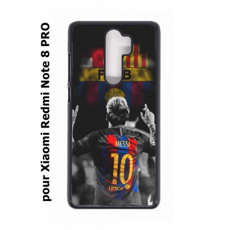 Coque noire pour Xiaomi Redmi Note 8 PRO Lionel Messi 10 FC Barcelone Foot