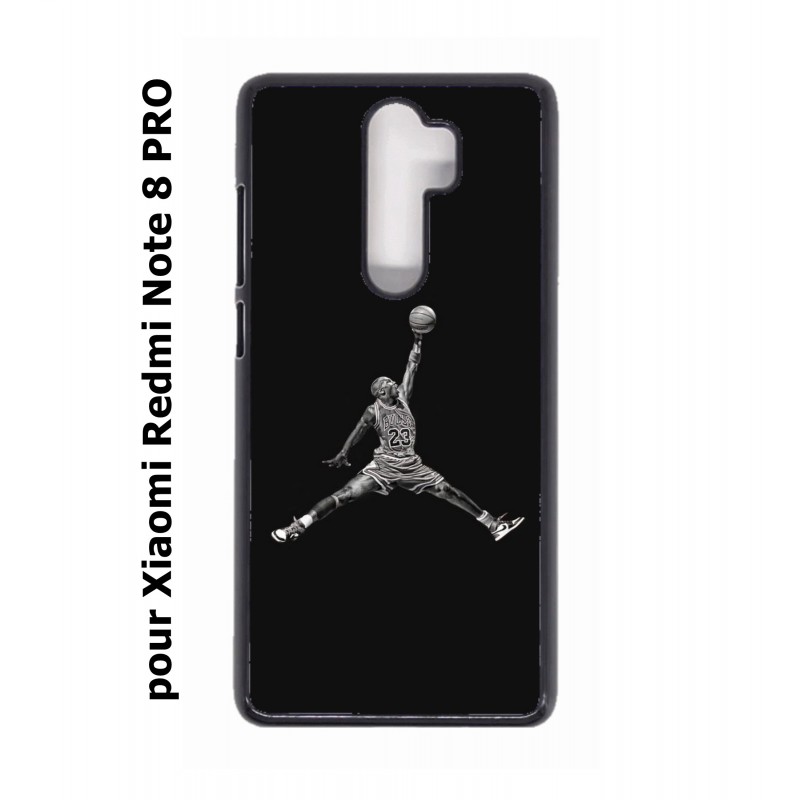 Coque noire pour Xiaomi Redmi Note 8 PRO Michael Jordan 23 shoot Chicago Bulls Basket