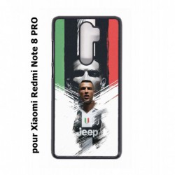 Coque noire pour Xiaomi Redmi Note 8 PRO Ronaldo CR7 Juventus Foot
