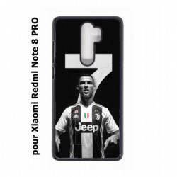 Coque noire pour Xiaomi Redmi Note 8 PRO Ronaldo CR7 Juventus Foot numéro 7