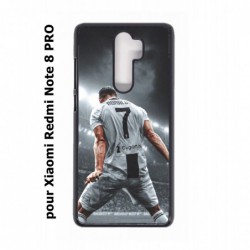 Coque noire pour Xiaomi Redmi Note 8 PRO Cristiano Ronaldo Juventus Turin Football stade
