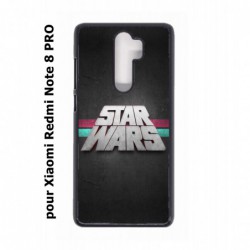 Coque noire pour Xiaomi Redmi Note 8 PRO logo Stars Wars fond gris - légende Star Wars