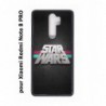 Coque noire pour Xiaomi Redmi Note 8 PRO logo Stars Wars fond gris - légende Star Wars