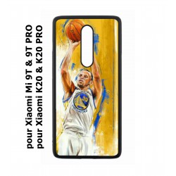 Coque noire pour Xiaomi Mi 9T - Mi 9T PRO - Redmi K20 - K20 PRO Stephen Curry Golden State Warriors Shoot Basket