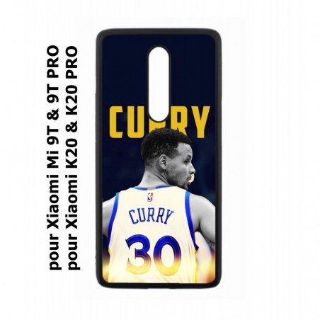 Coque noire pour Xiaomi Mi 9T - Mi 9T PRO - Redmi K20 - K20 PRO Stephen Curry Golden State Warriors Basket 30