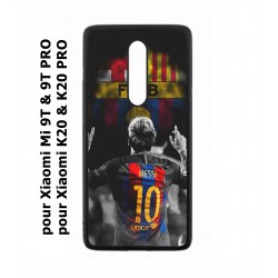 Coque noire pour Xiaomi Mi 9T - Mi 9T PRO - Redmi K20 - K20 PRO Lionel Messi 10 FC Barcelone Foot