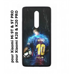 Coque noire pour Xiaomi Mi 9T - Mi 9T PRO - Redmi K20 - K20 PRO Lionel Messi FC Barcelone Foot
