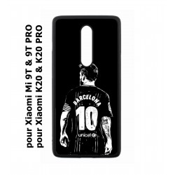 Coque noire pour Xiaomi Mi 9T - Mi 9T PRO - Redmi K20 - K20 PRO Lionel Messi FC Barcelone Foot