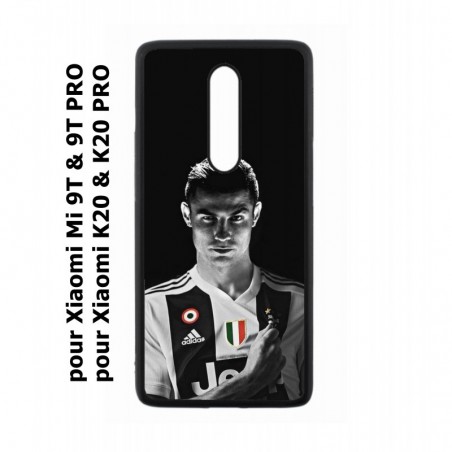 Coque noire pour Xiaomi Mi 9T - Mi 9T PRO - Redmi K20 - K20 PRO Cristiano Ronaldo Juventus
