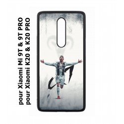 Coque noire pour Xiaomi Mi 9T - Mi 9T PRO - Redmi K20 - K20 PRO Cristiano Ronaldo Juventus Turin Football CR7