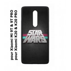 Coque noire pour Xiaomi Mi 9T - Mi 9T PRO - Redmi K20 - K20 PRO logo Stars Wars fond gris - légende Star Wars