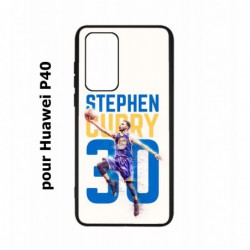 Coque noire pour Huawei P40 Stephen Curry Basket NBA Golden State