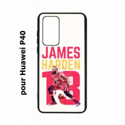 Coque noire pour Huawei P40 star Basket James Harden 13 Rockets de Houston