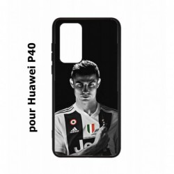 Coque noire pour Huawei P40 Cristiano Ronaldo Juventus