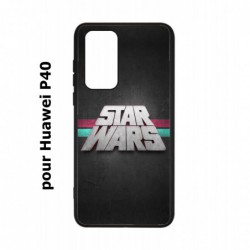 Coque noire pour Huawei P40 logo Stars Wars fond gris - légende Star Wars