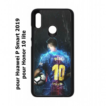 Coque noire pour Huawei P Smart 2019 Lionel Messi FC Barcelone Foot