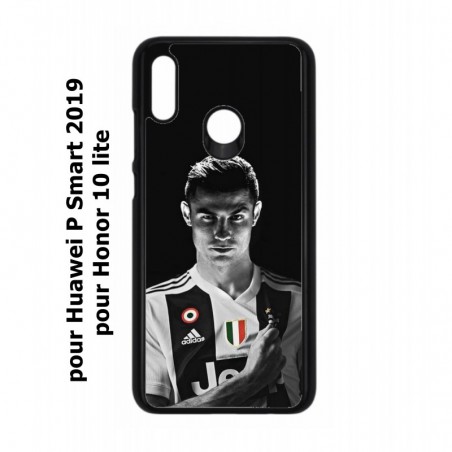 Coque noire pour Huawei P Smart 2019 Cristiano Ronaldo Juventus