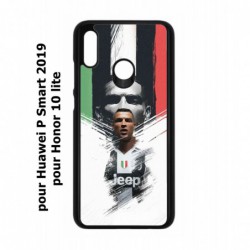 Coque noire pour Huawei P Smart 2019 Ronaldo CR7 Juventus Foot