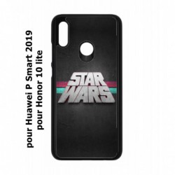 Coque noire pour Huawei P Smart 2019 logo Stars Wars fond gris - légende Star Wars