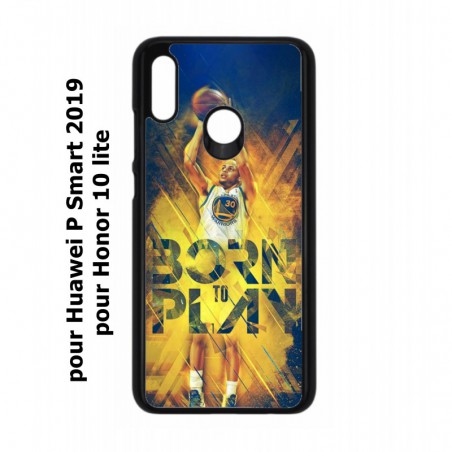 Coque noire pour Honor 10 Lite Stephen Curry NBA Golden State Born to Play