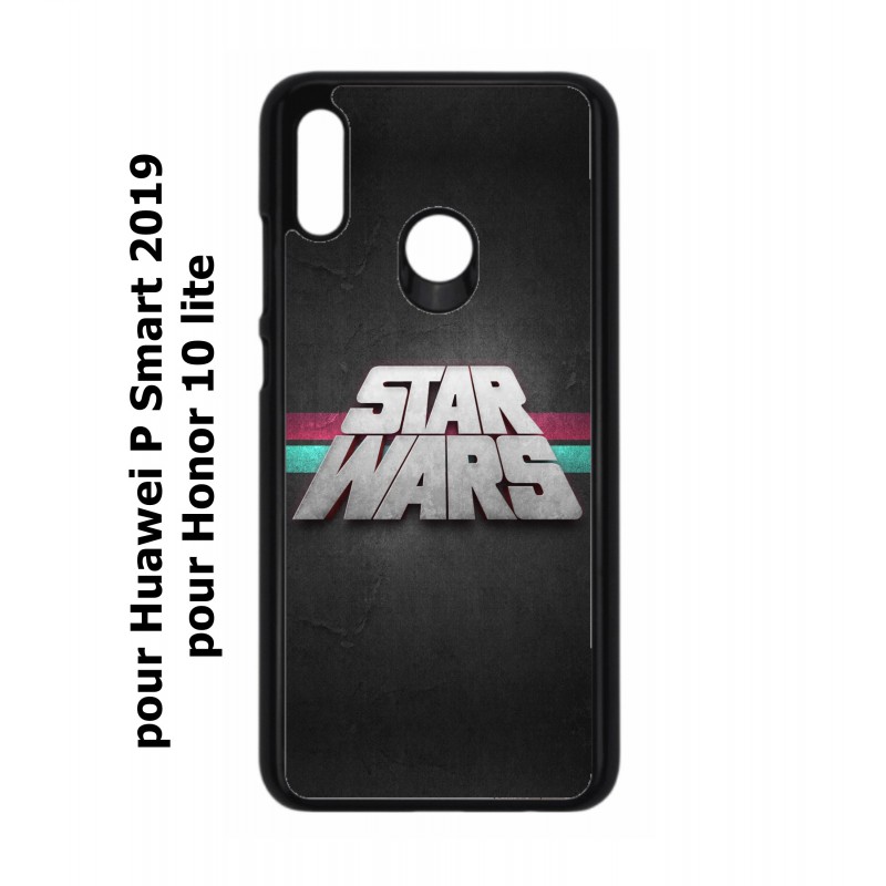 Coque noire pour Honor 10 Lite logo Stars Wars fond gris - légende Star Wars