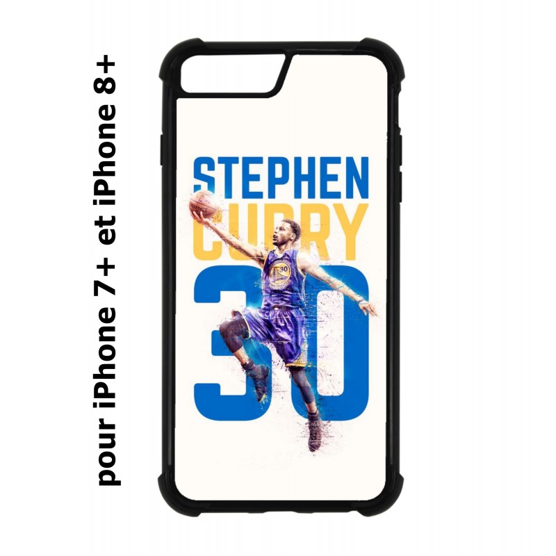 Coque noire pour IPHONE 7 PLUS/8 PLUS Stephen Curry Basket NBA Golden State