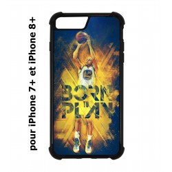 Coque noire pour IPHONE 7 PLUS/8 PLUS Stephen Curry NBA Golden State Born to Play