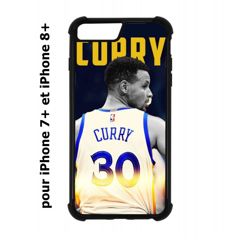 Coque noire pour IPHONE 7 PLUS/8 PLUS Stephen Curry Golden State Warriors Basket 30