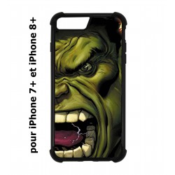 Coque noire pour IPHONE 7 PLUS/8 PLUS Monstre Vert Hulk Hurlant