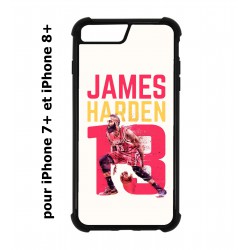 Coque noire pour IPHONE 7 PLUS/8 PLUS star Basket James Harden 13 Rockets de Houston