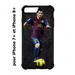 Coque noire pour IPHONE 7 PLUS/8 PLUS Messi Lionel Barcelone Club Barça Football numéro 10