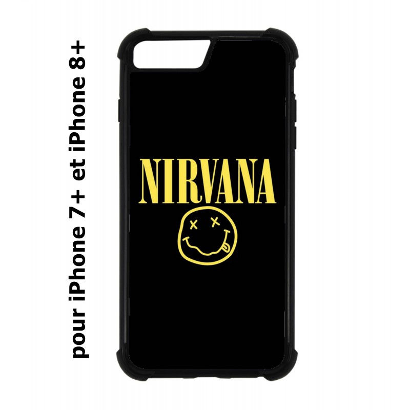 Coque noire pour IPHONE 7 PLUS/8 PLUS Nirvana Musique