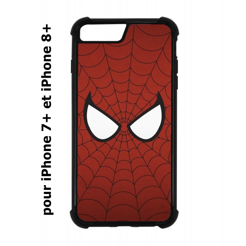 Coque noire pour IPHONE 7 PLUS/8 PLUS les yeux de Spiderman - Spiderman Eyes - toile Spiderman