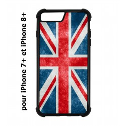 Coque noire pour IPHONE 7 PLUS/8 PLUS Drapeau Royaume uni - United Kingdom Flag