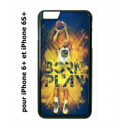 Coque noire pour IPHONE 6 PLUS/6S PLUS Stephen Curry NBA Golden State Born to Play
