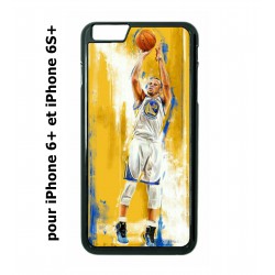 Coque noire pour IPHONE 6 PLUS/6S PLUS Stephen Curry Golden State Warriors Shoot Basket