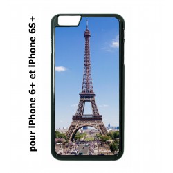 Coque noire pour IPHONE 6 PLUS/6S PLUS Tour Eiffel Paris France