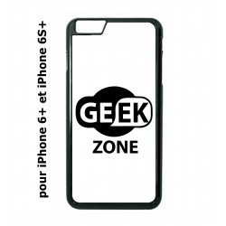 Coque noire pour IPHONE 6 PLUS/6S PLUS Logo Geek Zone noir & blanc