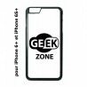 Coque noire pour IPHONE 6 PLUS/6S PLUS Logo Geek Zone noir & blanc