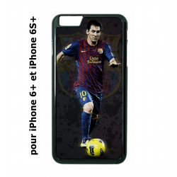 Coque noire pour IPHONE 6 PLUS/6S PLUS Messi Lionel Barcelone Club Barça Football numéro 10
