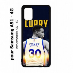 Coque noire pour Samsung Galaxy A51 - 4G Stephen Curry Golden State Warriors Basket 30