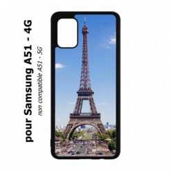 Coque noire pour Samsung Galaxy A51 - 4G Tour Eiffel Paris France