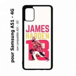 Coque noire pour Samsung Galaxy A51 - 4G star Basket James Harden 13 Rockets de Houston