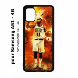 Coque noire pour Samsung Galaxy A51 - 4G star Basket Kyrie Irving 11 Nets de Brooklyn